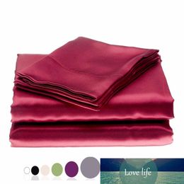 Silky Soft Solid Matte-Satin Bed Sheet Sets Shiny-Free,Deep Pocket