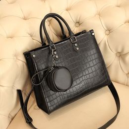 HBP simple atmosphere totes bag crocodile grain shopping bag handbags purse Stone grain single shoulder bags composite bag HYT709