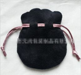 Original Designer Cloth Pouches for Jewelry Bags White Black Suede Drawstring Pouch Beads Charms Bracelets Pouches Customized