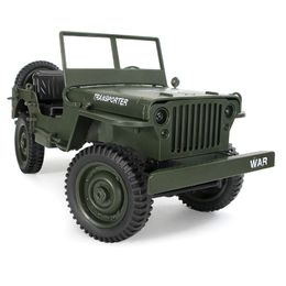 JJRC Q65 1:10 RC Car 2.4G 4WD Convertible Remote Control Light Jeep Four-Wheel Drive Off-Road Military Climbing Car Toy Kid Gift