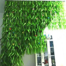 Hot Selling Simulation Willow Leaf Rattan Artificial Plants Green Garland Plants Vine Fake Foliage Home Decoration