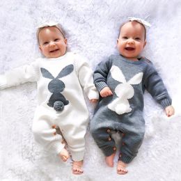 Romper Autumn Winter Knitting Newborn Cotton Girls For Baby Boys Jumpsuit Clothes 0 3 6 7 9 Month 201027