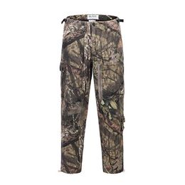 Men's Pants Slatt adjustable trouser leg leaf branch hunting camouflage zipper Multi Pocket functional loose overalls