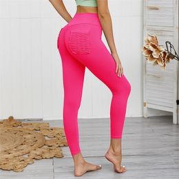 Yoga High Waist Fitness Leggings Pocket Seamless Sexy Legins bodysuit pants sweatpants joggers women T200401