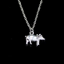 Fashion 21*16mm 3D Pig Pendant Necklace Link Chain For Female Choker Necklace Creative Jewellery party Gift