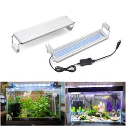 Aquarium Light LED Fish Tank Light Aquariums Decor LED Lighting Extendable Aquatic Plant Lamp 220V EU Power 18-70CM Y200922