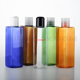 wholesale 30pcs 250ml empty square plastic lotion bottle,250ml PET liquid medicine container,Clear cosmetic bottlesgood package