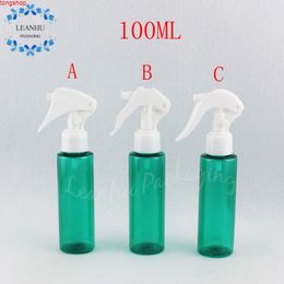 100ML Green Plastic Bottle With Trigger Spray Pump , 100CC Empty Cosmetic Container Toner / Water Packaging Bottlegood qualtity
