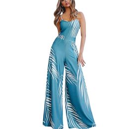 JAYCOSIN 2019 New Women Clothes Summer Fashion Floral Print Lady Sling Sleeveless Jumpsuit 19JAN24 T200704