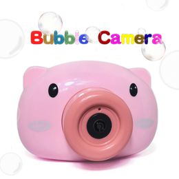 HISTOYE Douyin's Same Bubble Machine Small Pink Pig Electric Bubble Blowing Camera Pig Girl Gift Children Toy Fairy for Kids LJ200908
