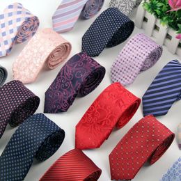 Formal Neck Ties for Men Polyester Woven Necktie Fashion Gentlemen Tie Wedding Business Casual Gravatas Custom Logo