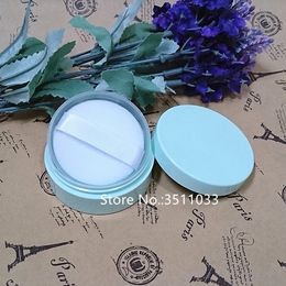 30PCS Empty Mint Green Loose Powder Case with Sifter Plastic DIY Makeup Cosmetic Box Puff Container 8g 10g