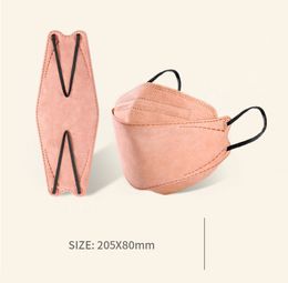 Morandi Colour KN95 mask disposable dustproof five-layer protection fish mouth willow leaf type masks independent packaging wholesale