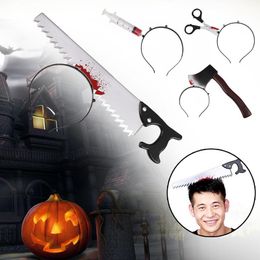 Christmas Decorations Axe Saw Needle Headband Halloween Designed Hair Band Party Accessories1