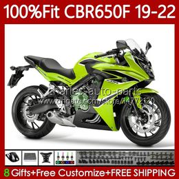 OEM Fairings Injection For HONDA CBR-650F CBR 650 CC CBR650 F CBR650F 19 20 21 22 Bodywork 110No.50 650CC Yellow green CBR 650F 2019 2020 2021 2022 CBR-650 2019-2022 Body