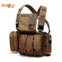 Military Tactical Vest Army Airsoft Ammo Chest Rig Combat CS Molle Vest Soldier Training Camouflage Jungle Hunting Vest 201214