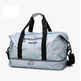 Sport Gym Bags Women Training Bag Fitness Gym Sack Duffle Bag Dry Wet Depart Outdoor Travel Shoulder Bag with Shoe Compartment Q0705