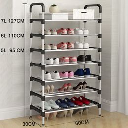 Metal DIY Assembly Shoe Rack Space Saving Stand Footwear Amazing Shoerack Organizer Living Room Furniture Shoes Storage Cabinet 201030