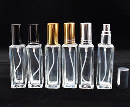 20ML Clear Glass Square Perfume Spray Bottle Cosmetic Bottles Empty Parfum Packing Bottle
