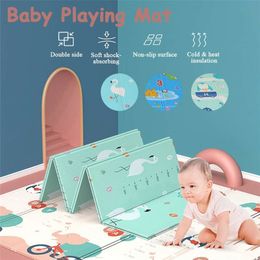 Foldable Cartoon Baby Play Xpe Puzzle Children's Mat Double-Sided Climbing Pad Waterproof Non-Toxic Soft Games Mats Kids Rug LJ200911