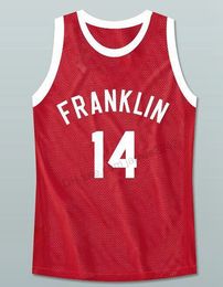 Custom Retro Benjamin Franklin #14 Earl Manigault Basketball Jersey Men's All Stitched Red Any Size 2XS-3XL 4XL 5XL Name Or Number