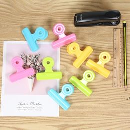 NEW2020 new plastic candy Colour clip office file large clip finance bill clip office supplies RRE12251