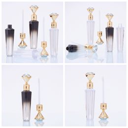 New Design Diamond Lip Gloss Tubes Clear Empty Lip Gloss Tube Lip Gloss Travel Bottle Packaging Containers Refillable Lipgloss Bottles