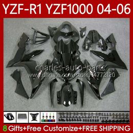 Bodywork Kit For YAMAHA YZF R 1 1000 CC YZF1000 YZF-R1 2004 2005 2006 OEM Body 89No.104 YZF R1 1000CC 2004-2006 Gloss black YZF-1000 YZFR1 04 05 06 Motorcycle Fairing