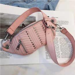 HBP Waist Bags Women Pink Beige Fanny Pack Female Belt Bag Black Waist Packs Chest Phone Pouch