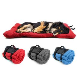 Dog Bed Blanket Portable Dog Cushion Mat Waterproof Outdoor Kennel Foldable Pet Beds Couch For Small Large Dogs 201130