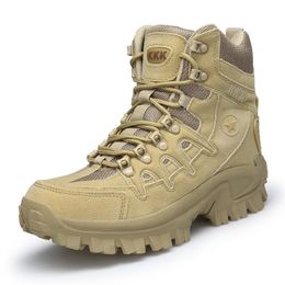 2022 New Men's Cargo Boots High-top Outdoor Jungle Mountaining Anti-slip Boots Spring and Autumn