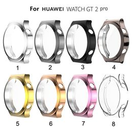 TPU Soft Full Cover Protector Case Shell Edge Frame For Huawei Watch GT 2 Pro Strap Band GT2 Protective Bumper Cover