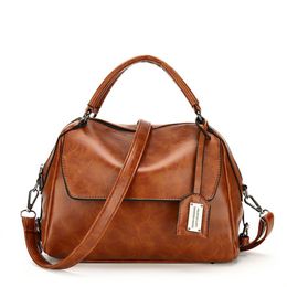High Quality Leather Women Bag Bucket Shoulder Bags Solid Big Handbags Capacity Tote Bolsas Famous Handbags