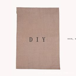 NEWDIY Jute Burlap Garden Flags 12*18 Liene Yard Hanging Flag House Decoration Printed Pattern Portable Banner Ads RRE13014