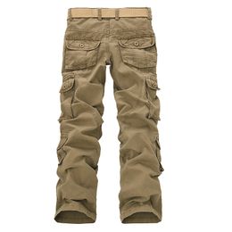 Pantaloni cargo da uomo Pantaloni militari tattici Esercito Abbigliamento da combattimento attivo Pantaloni larghi casual da lavoro multitasche Pantaloni LJ201104
