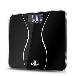 SDARISB Bathroom Scales Floor Body Smart Electric Digital Weight Health Balance Scale Toughened Glass LCD Display 180kg/50g Y200106