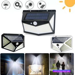 LED Solar Lights Outdoor Lamp with PIR Motion SensorPowered Waterproof Wall Light for Garden Yard Path Decoration