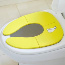 Baby Potty Portable Children's Pot Toddler Travel Training Seat Outdoor Folding Pot Baby Toilet Seat Children Pot Chair Pad /Mat LJ201110