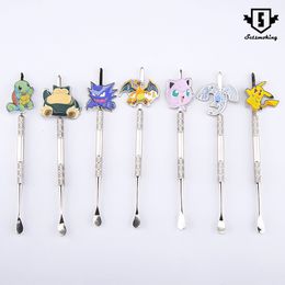 Smoking Accessories stainless steel dabbers with 7 different cartoon types Dab Rig SSN371