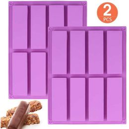 Large Rectangle Silicone Mold, Cereal Bar Moulds Handmade Soap Moulds Soap DIY Moulds Chocolate Mould Baking Tools Pastry Tools 201023