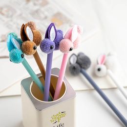 Rabbit Gel Pen Stationery Cute Rabbit Bunny Gel Pens Gift Writing Kawaii Neutral Pens School Supplies ZYY185