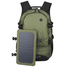 35L Solar Backpack Cycling Climbing Hiking Travel Solar Power Backpack with Solar Panel Bottle Bag Men and Women Laptop Bag Q0705