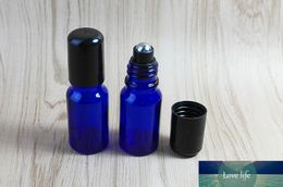 12pcs/lot 10ml Mini blue roll on roller bottles for essential oils roll-on refillable perfume bottle deodorant containers