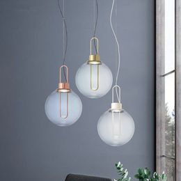 Modern Pendant Light Glass Ball Led Hanging Lamps nordic living room pendant Bedroom Kitchen Fixtures Loft Home Decor Luminaire