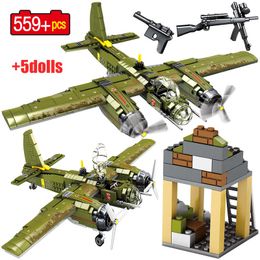 Military P38 Lighting Fighter sets Aeroplane Model Building Blocks WW2 German Bomber Figures DIY Bricks Toys For Children LJ200928