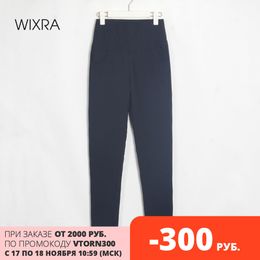 Wixra Womens Winter Pants High Waist Long Trousers Thick White Duck Down Warm Outdoor Female Skinny Bottoms Plus Size 201119