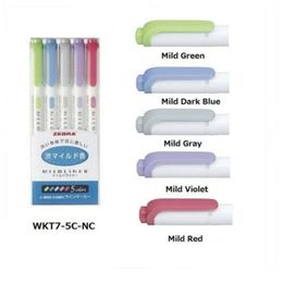 Japanese Zebra 25 Colours 5 Types Mildliner Double-Sided Highlighter Pen Set Fluorescent Marker Graffiti Mark Art Supplies 201202