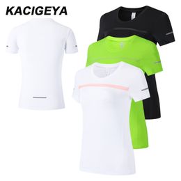 Yoga T Shirt Fitness Women Summer Short Sleeve Training Breathable Tops Slim Sports Shirt Gym Running Female Workout Tees