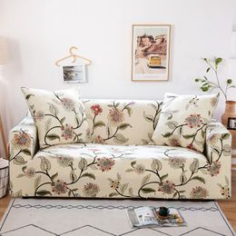 Floral Printing Stretch Elastic sofa cover sofa towel Slip-resistant sofa covers for living room fully-wrapped anti-dust 201119