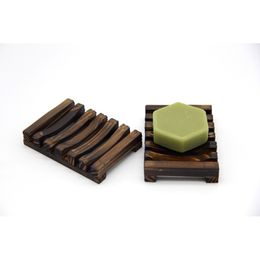 Free Delivery Natural Wooden Bamboo Soap Dish for Bath Shower Plate Bathroom 2 Styles